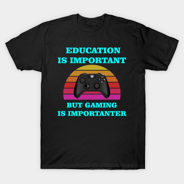 education is important but is importanter T-Shirt by Ericokore